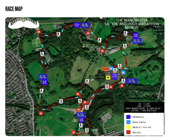 Manchester MoRun Course Map